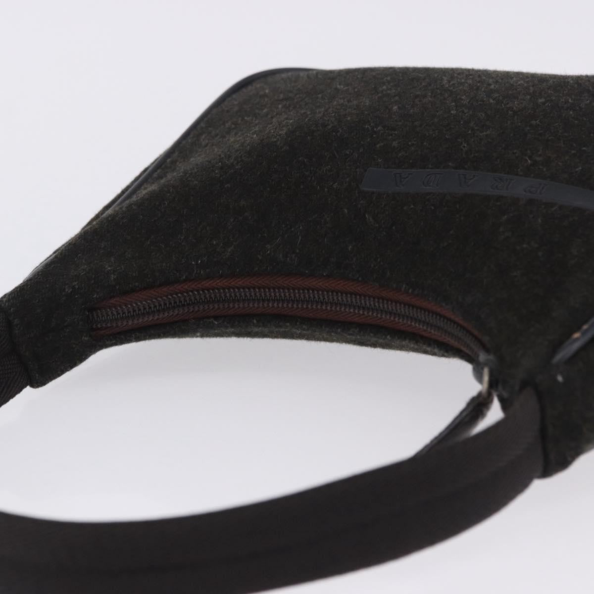 Prada Vintage Wool Black Wool Handbag (Pre-Owned)