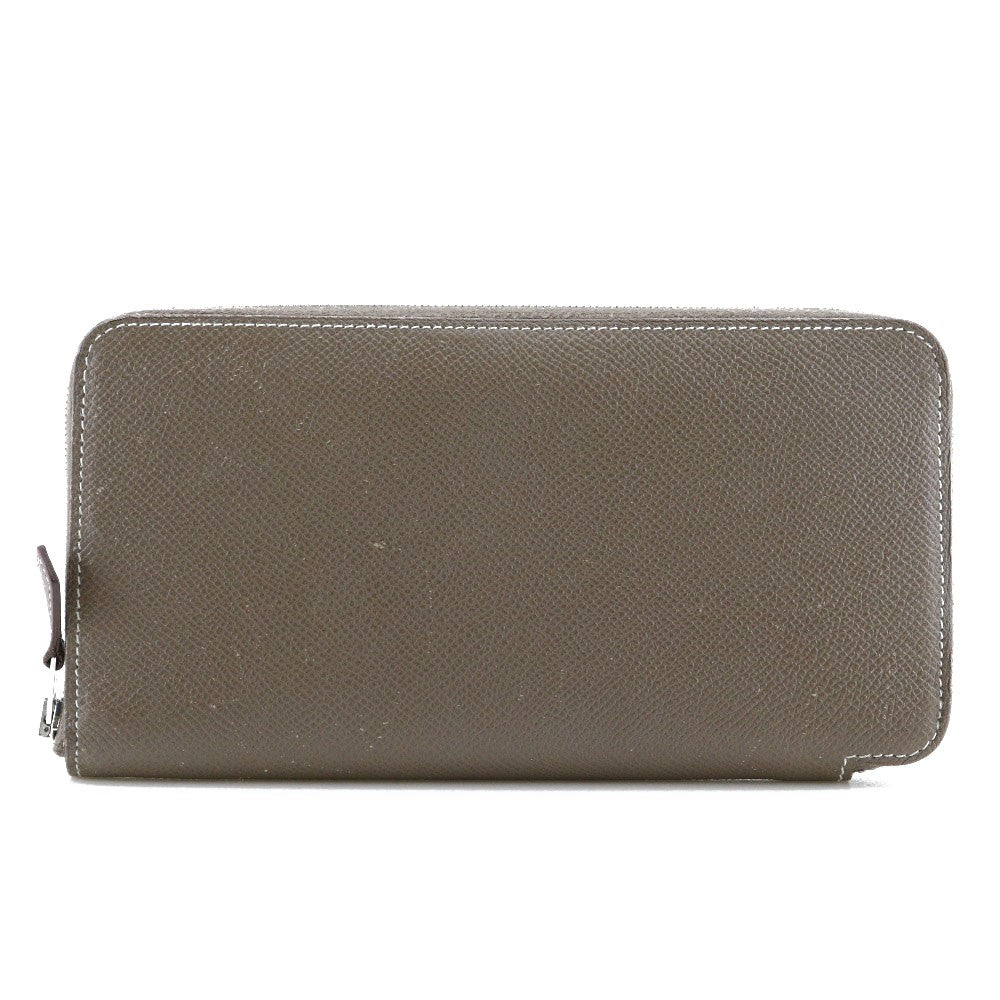 Hermes Azap Zip Around Epsom Beige Leather Wallets Accessory (Pre-Owned)