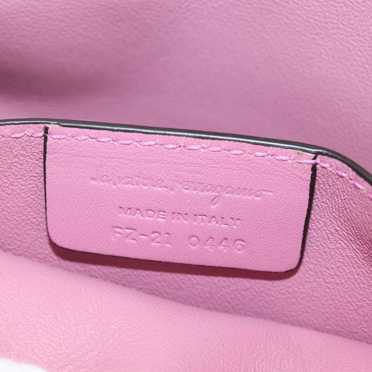 Salvatore Ferragamo Gancini Leather Pink Leather Shoulder Bag Bag (Pre-Owned)