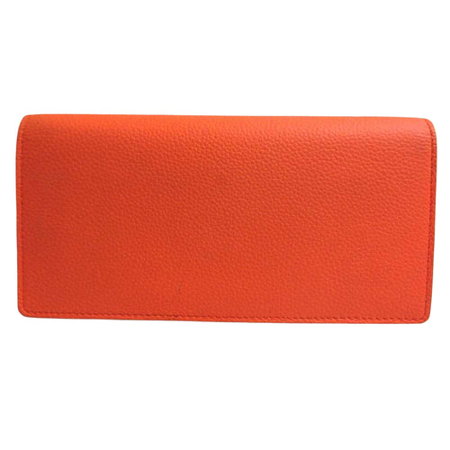Louis Vuitton Portefeuille Brazza Orange Leather Wallet  (Pre-Owned)