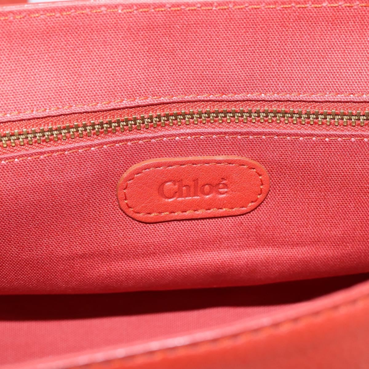 Chloe Handbag Leather Red Leather Handbag (Pre-Owned)