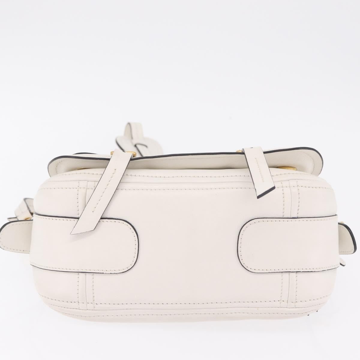 Miu Miu Grace Lux Leather White Leather Shoulder Bag Bag (Pre-Owned)