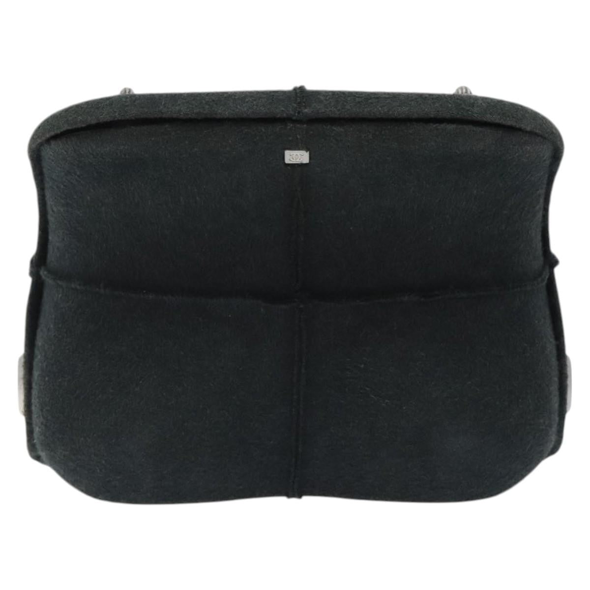 Chanel Millennium Felt Gray Synthetic Shoulder Bag Bag (Pre-Owned)