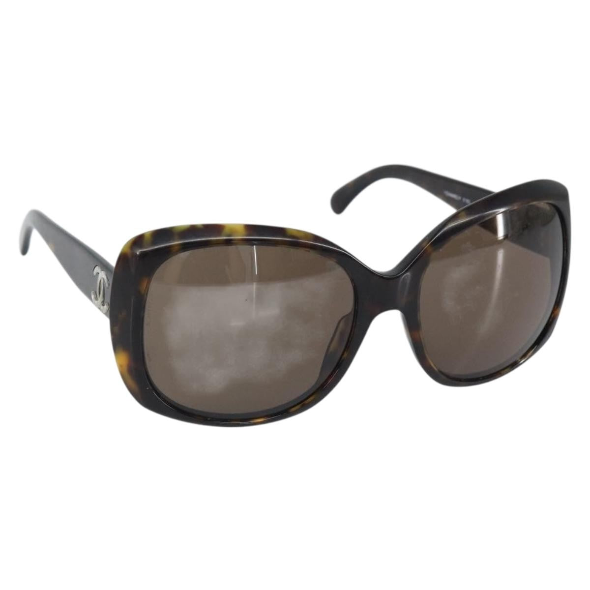 Chanel Chanel Logo Sunglasses Eye Wear Plastic Black Plastic Sunglasse Accessory (Pre-Owned)