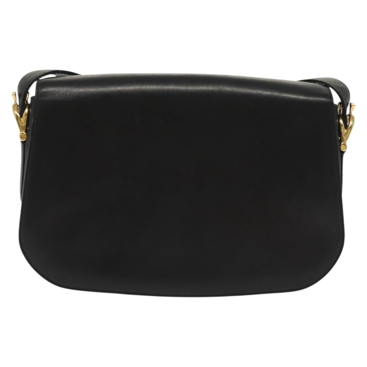 Celine Horse Carriage Leather Black Leather Bag (Pre-Owned)