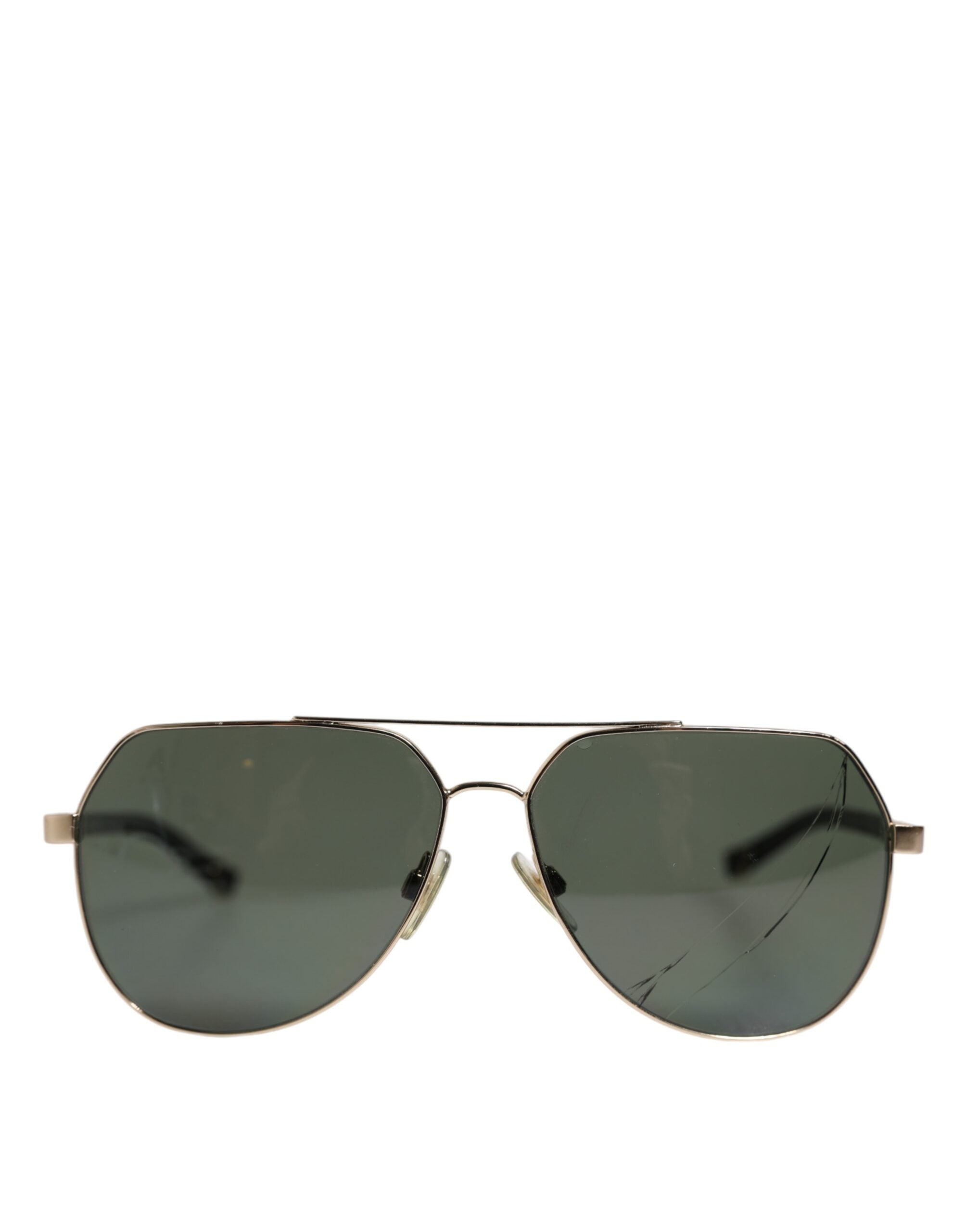 Dolce & Gabbana Black 18K Gold Plated Polarized Steel DG2133K Women's Sunglasses (Pre-Owned)