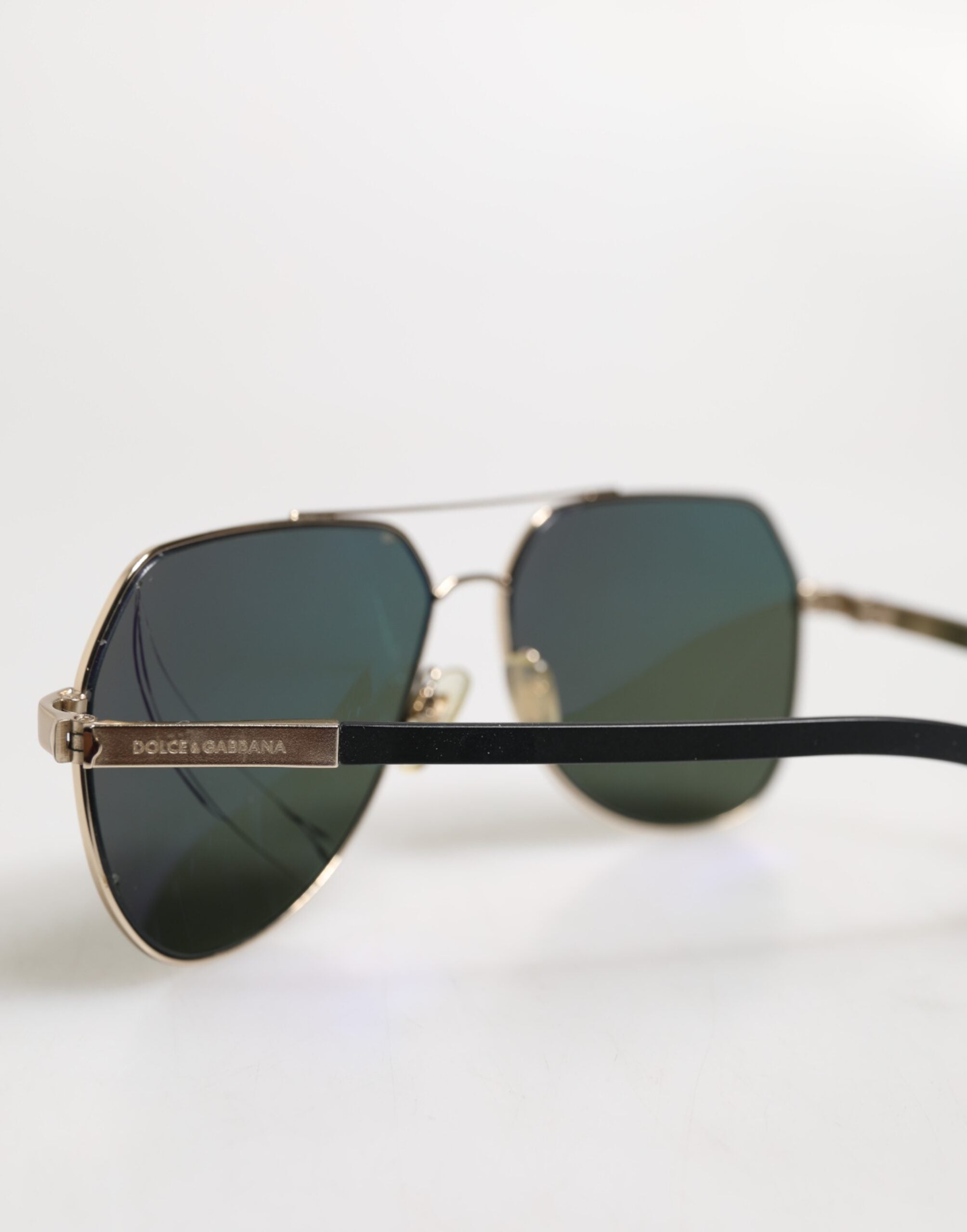 Dolce & Gabbana Black 18K Gold Plated Polarized Steel DG2133K Women's Sunglasses (Pre-Owned)