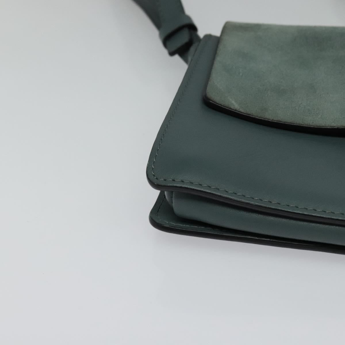 Chloe Faye Leather And Suede Blue Suede Shoulder Bag Bag (Pre-Owned)