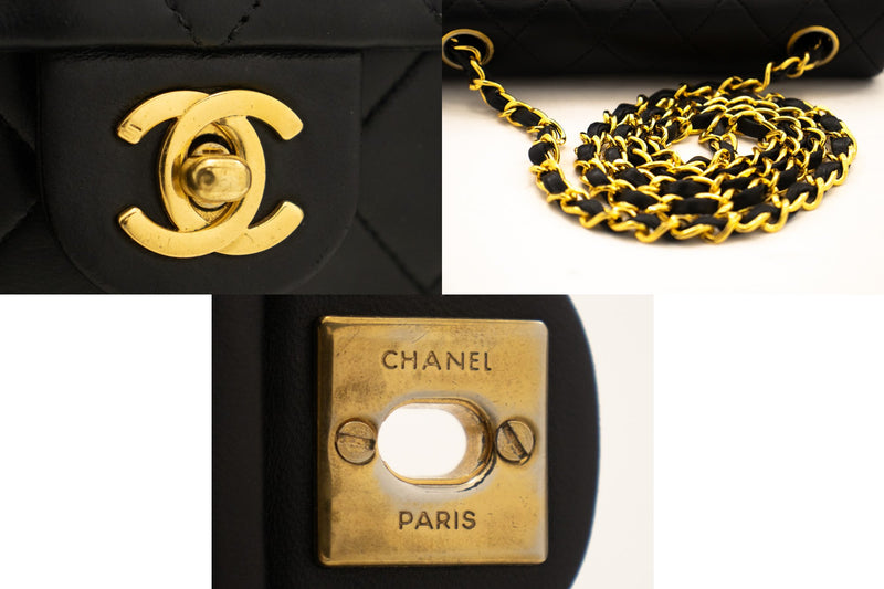 Chanel Sac à Rabat Black Leather Shoulder Bag (Pre-Owned)