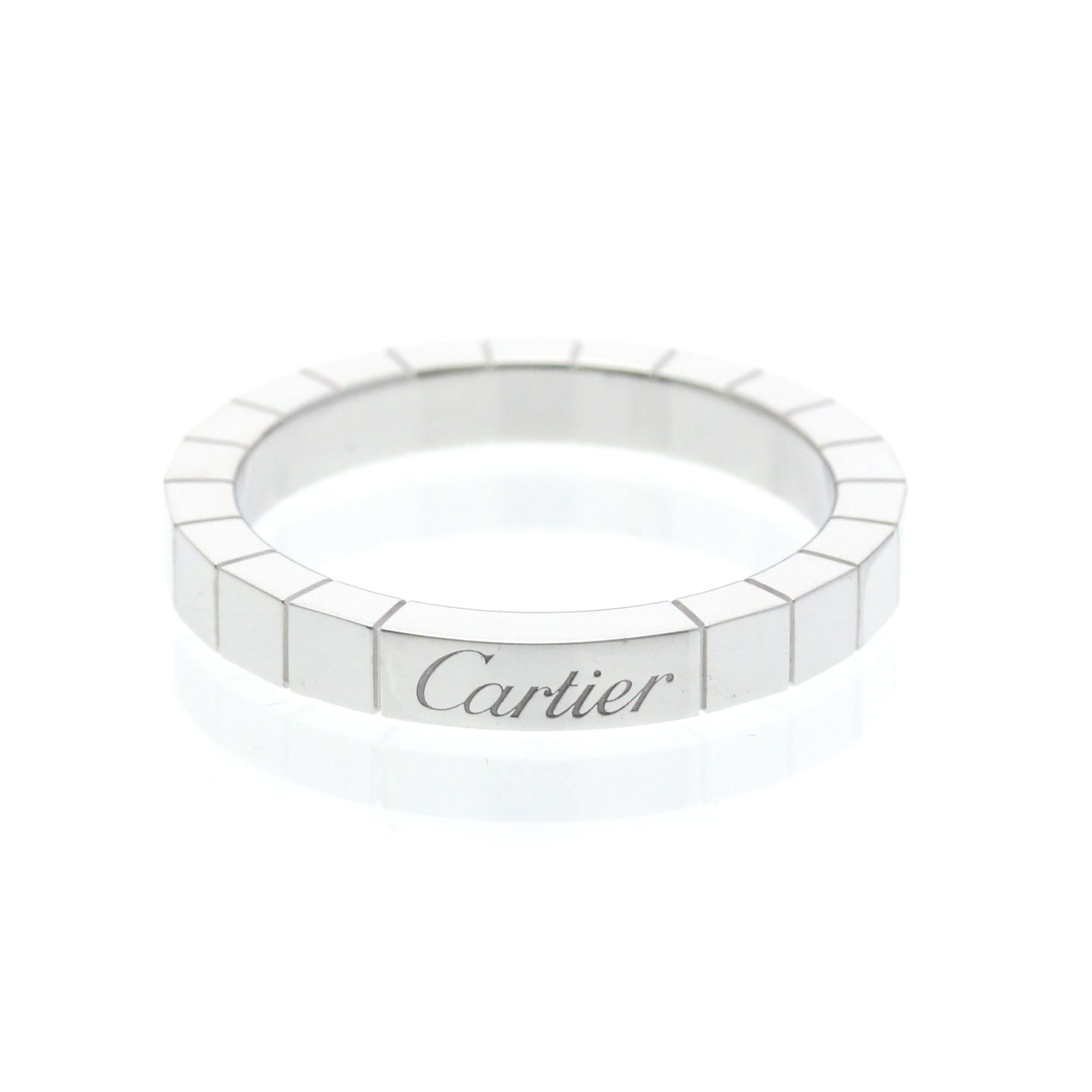Cartier Lanieres 18K White Gold Silver White_Gold Ring Jewelry (Pre-Owned)