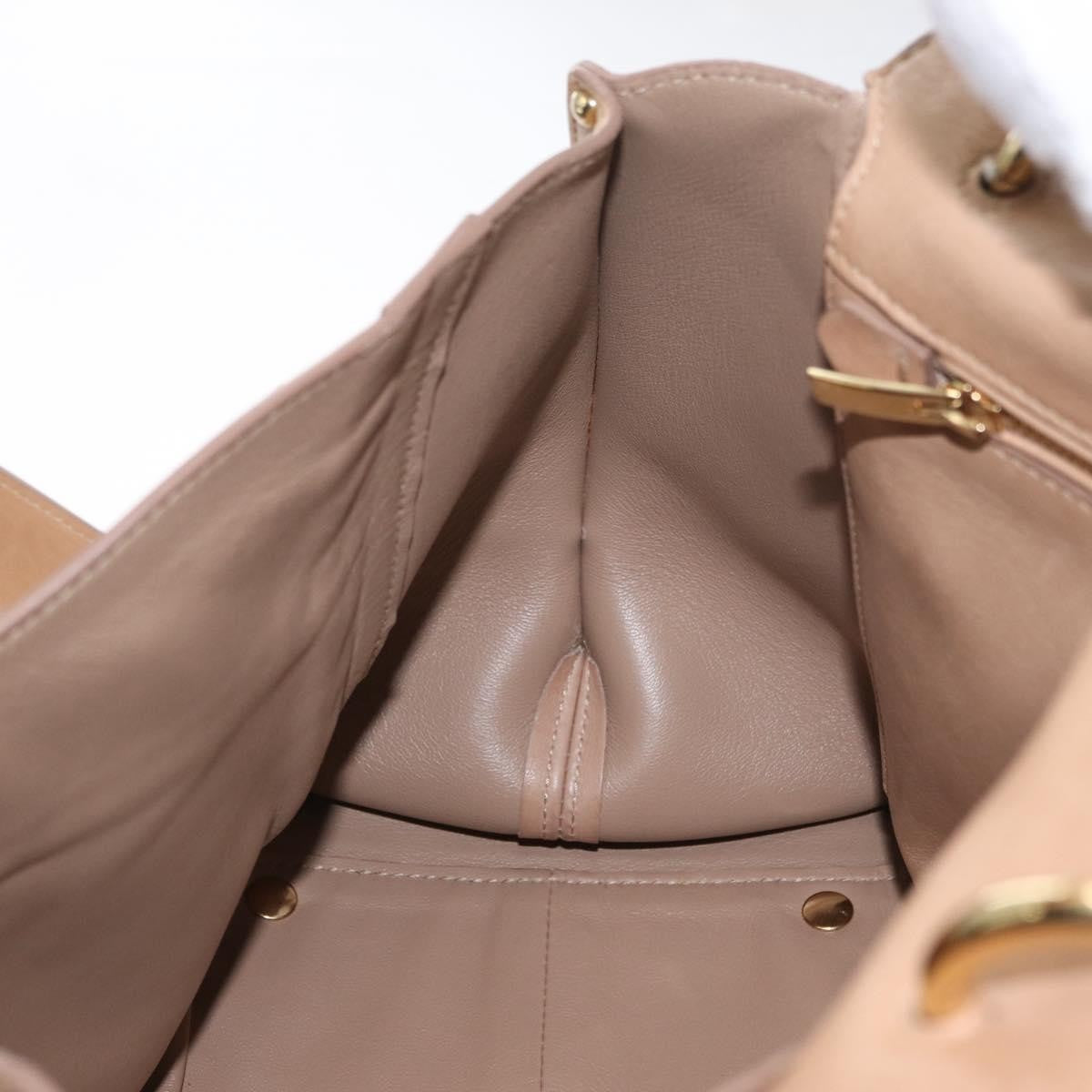 Salvatore Ferragamo Suzanna Satchel Smooth Leather Beige Leather Handbag (Pre-Owned)