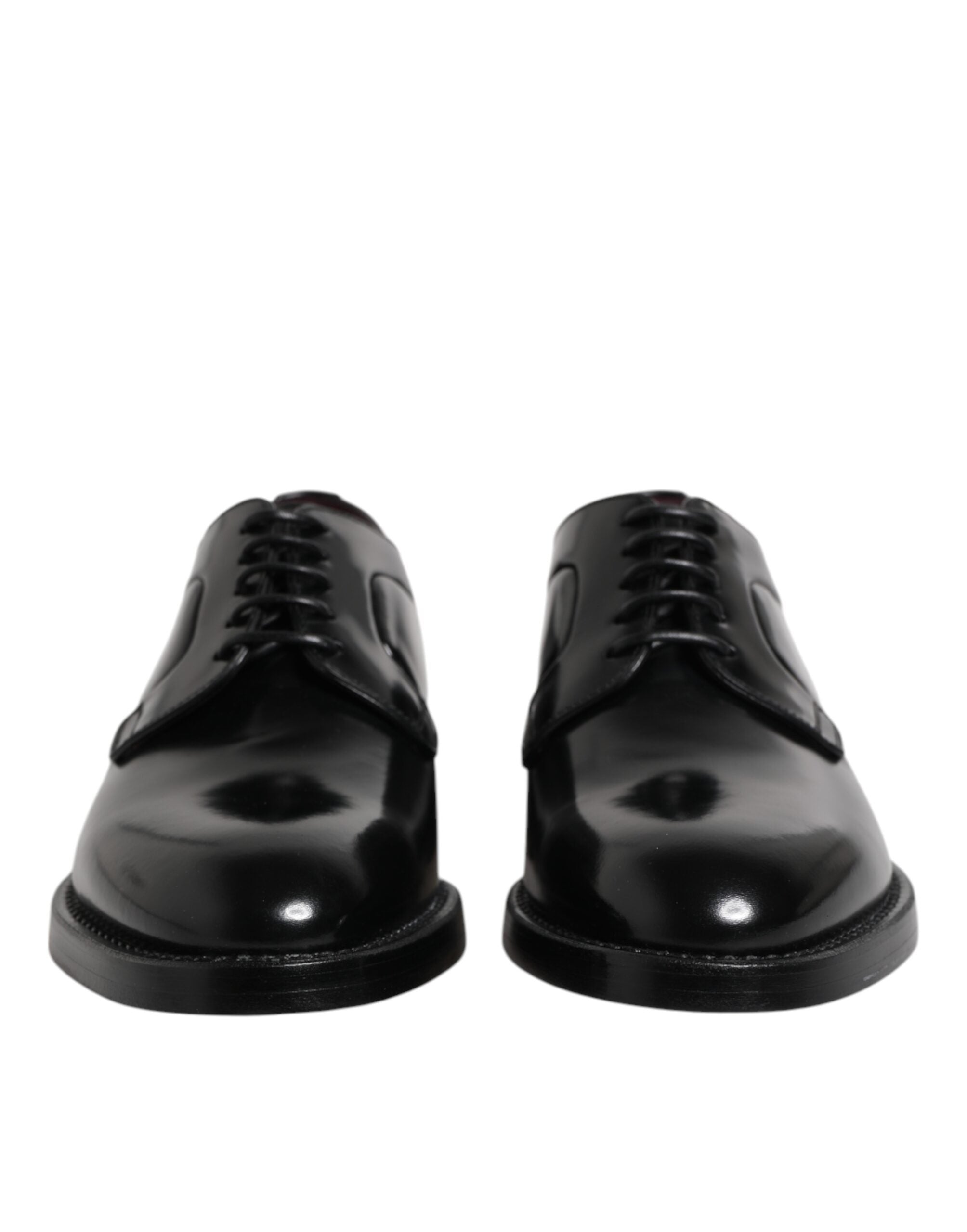 Dolce & Gabbana Black Calf Leather Lace Up Dress Derby Men's Shoes