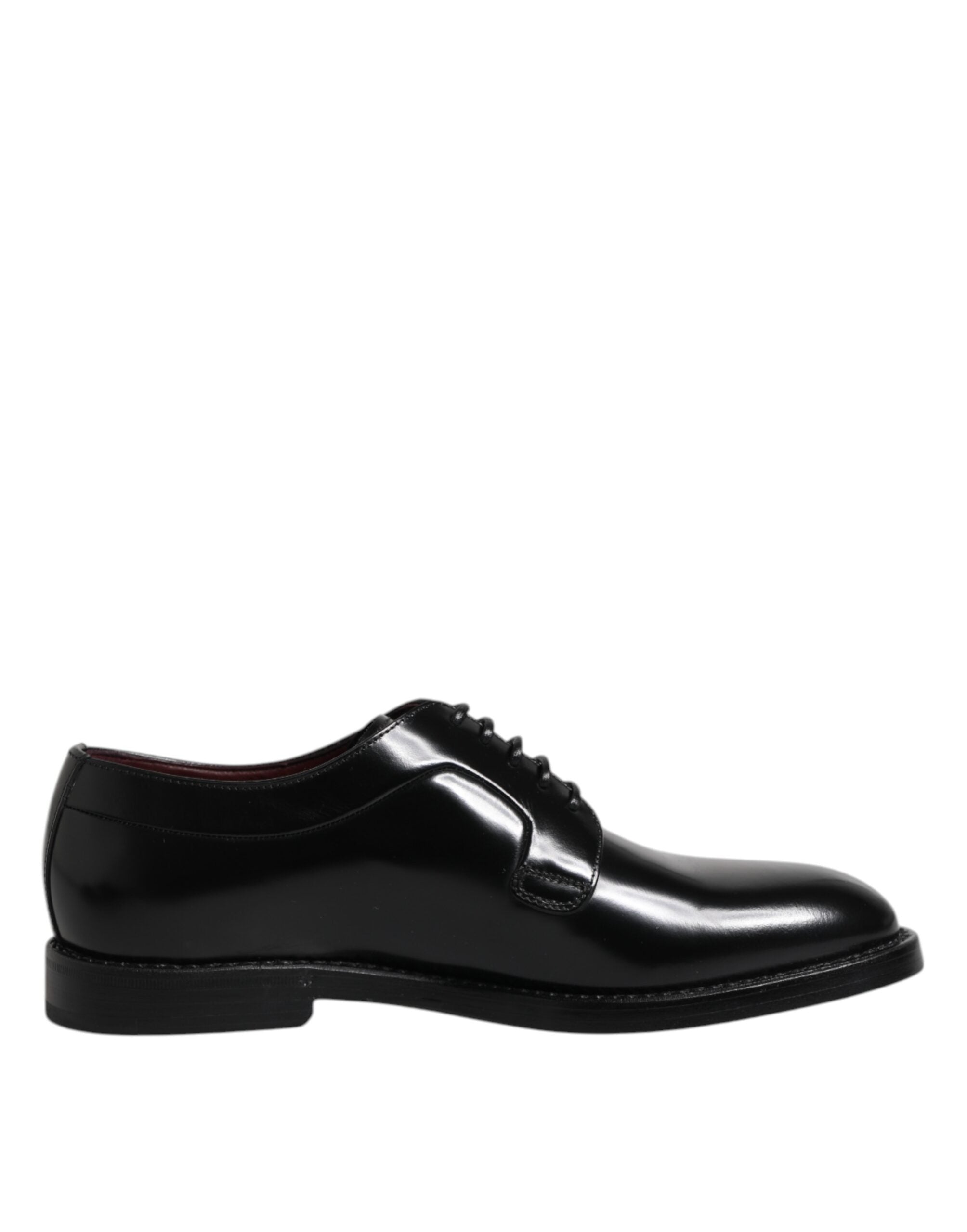 Dolce & Gabbana Black Calf Leather Lace Up Dress Derby Men's Shoes