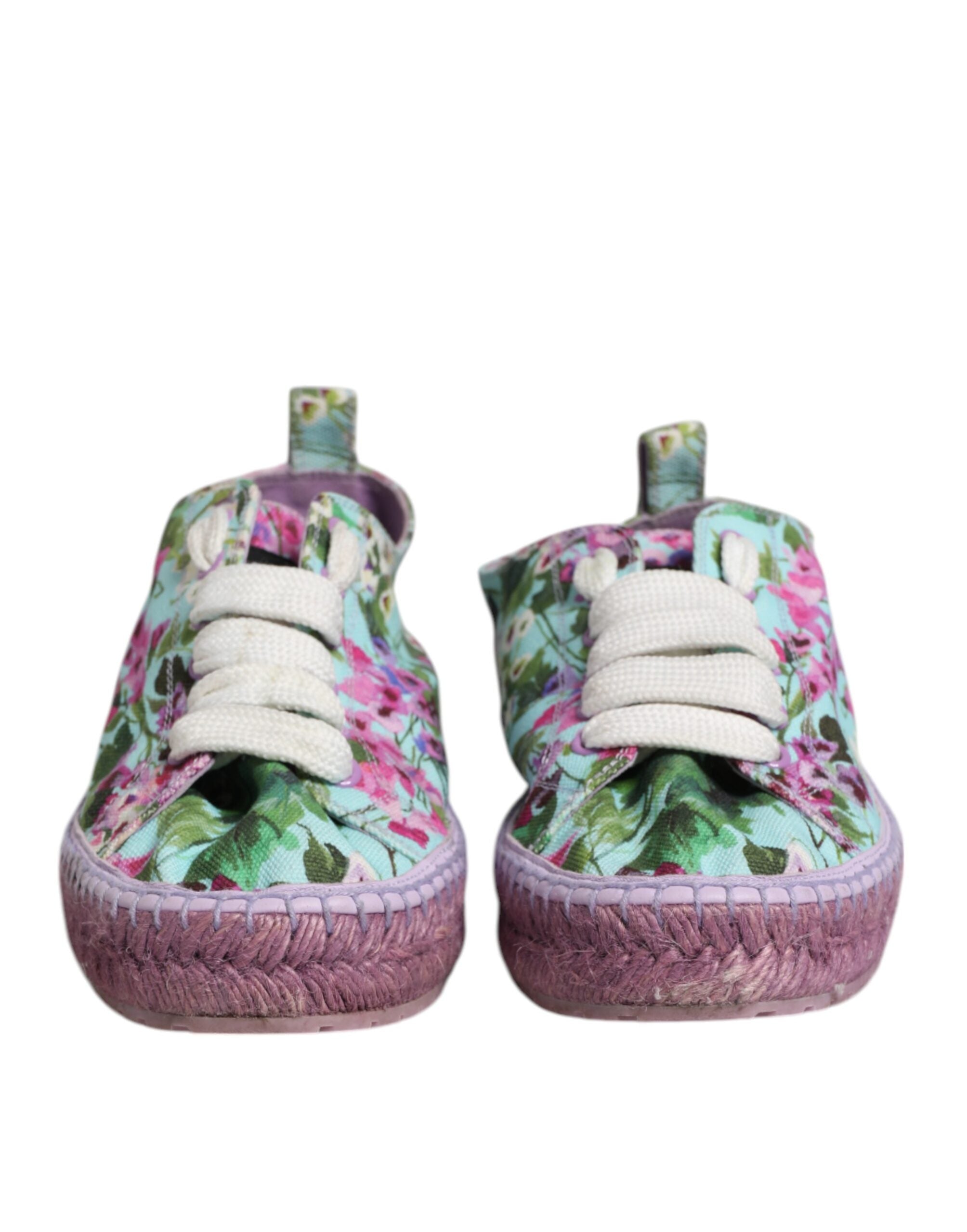 Dolce & Gabbana Multicolor Canvas Espadrilles Sneakers Women's Shoes (Pre-Owned)