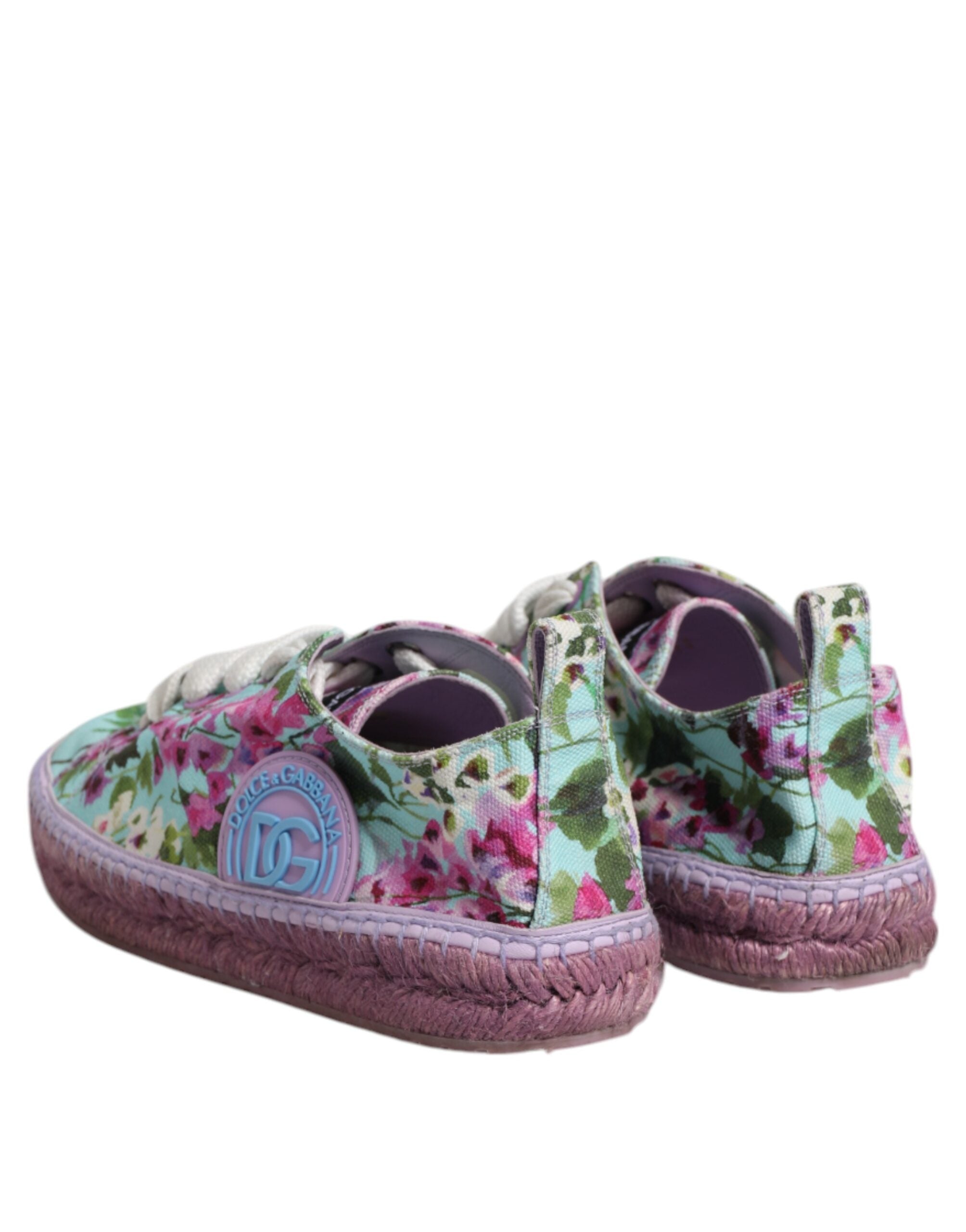 Dolce & Gabbana Multicolor Canvas Espadrilles Sneakers Women's Shoes (Pre-Owned)
