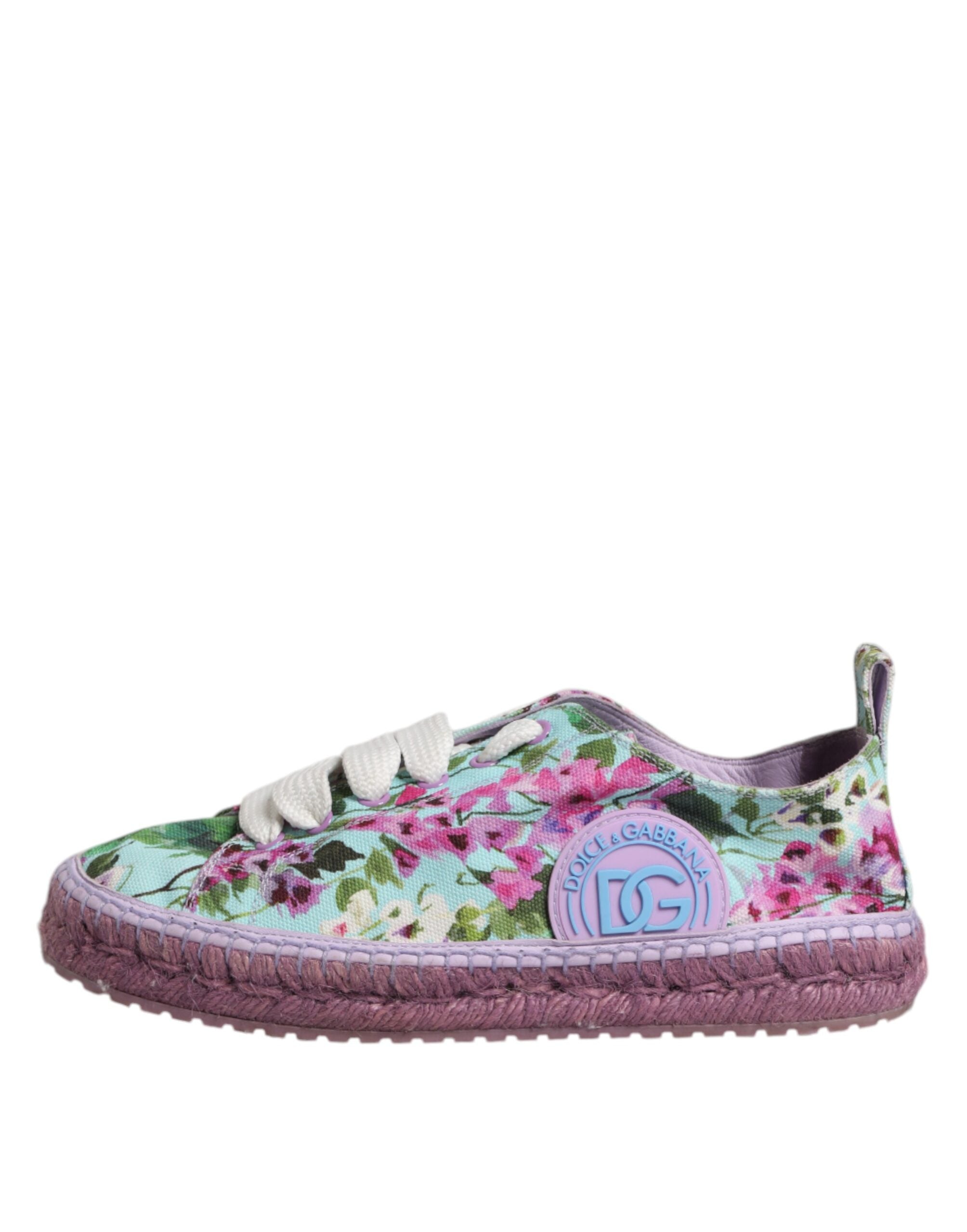 Dolce & Gabbana Multicolor Canvas Espadrilles Sneakers Women's Shoes (Pre-Owned)