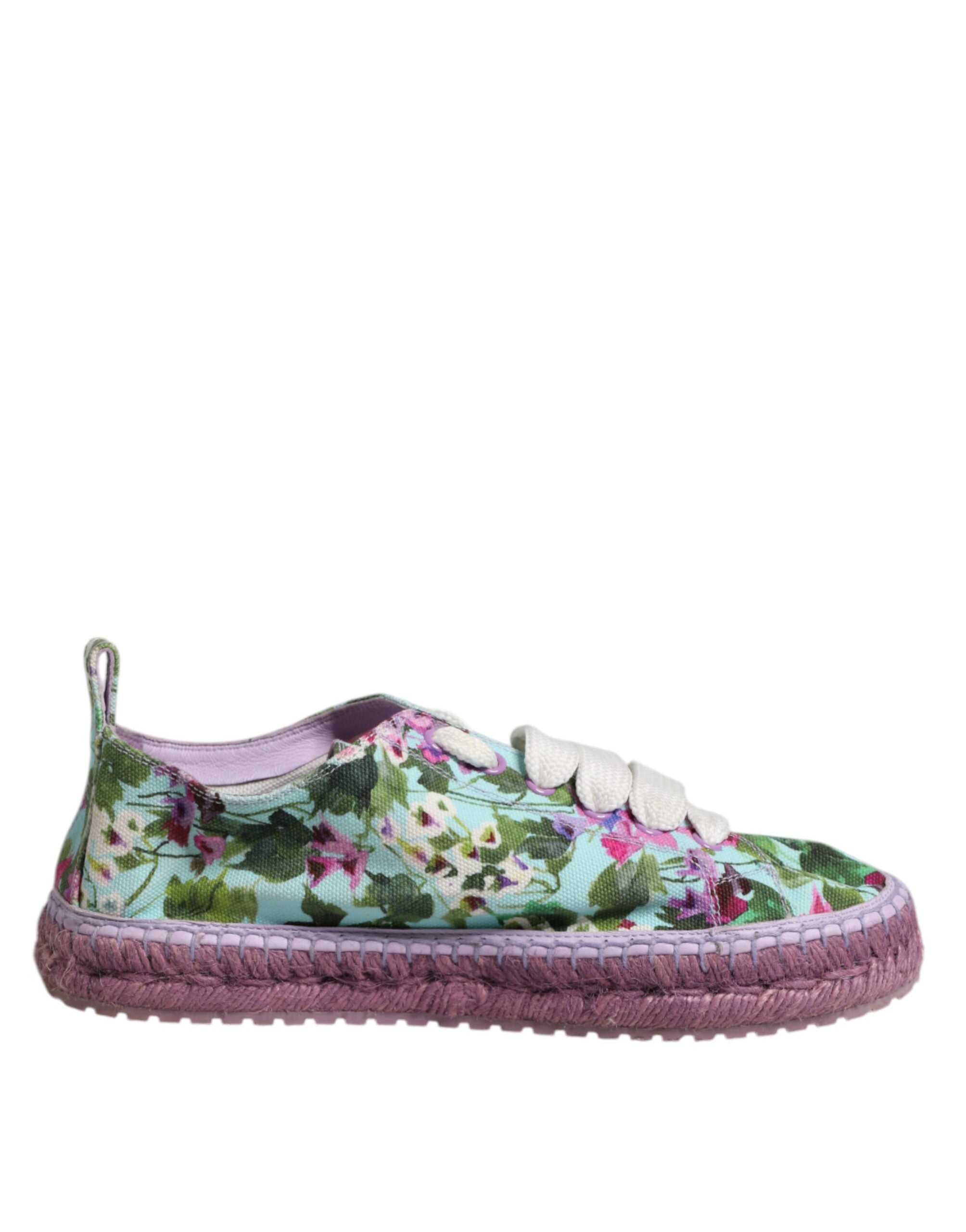 Dolce & Gabbana Multicolor Canvas Espadrilles Sneakers Women's Shoes (Pre-Owned)
