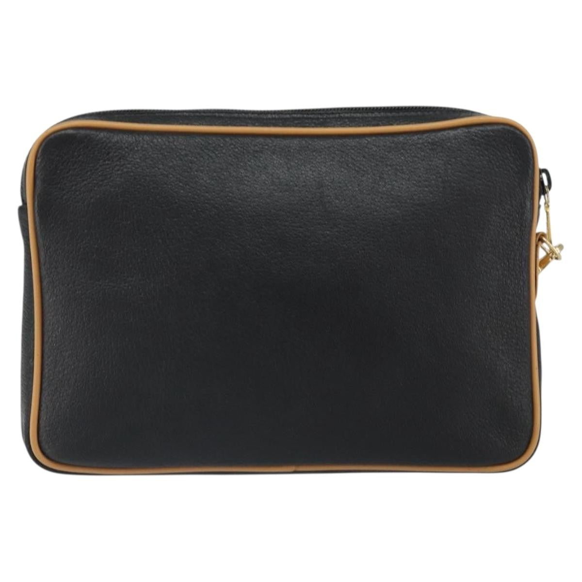 Gucci Vintage Clutch Leather Black Leather Clutche & Pouche Bag (Pre-Owned)