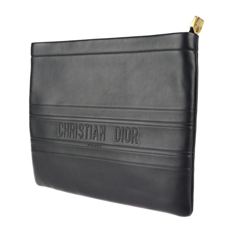 Dior Black Leather Clutch Bag (Pre-Owned)