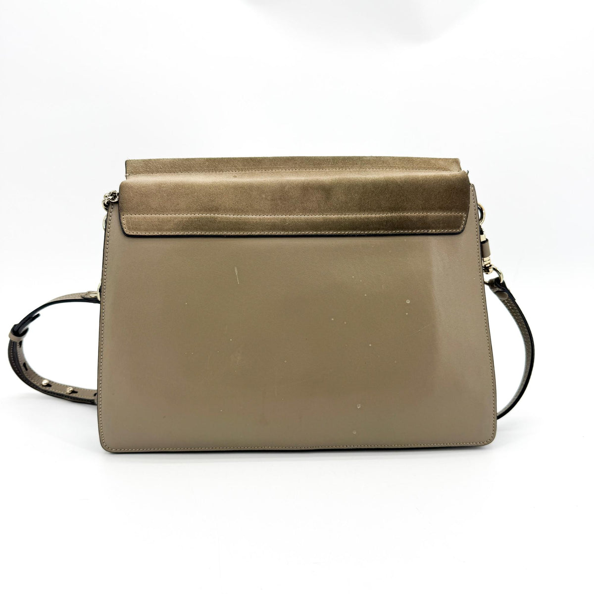 Chloe Faye Leather And Suede Brown Suede Shoulder Bag Bag (Pre-Owned)