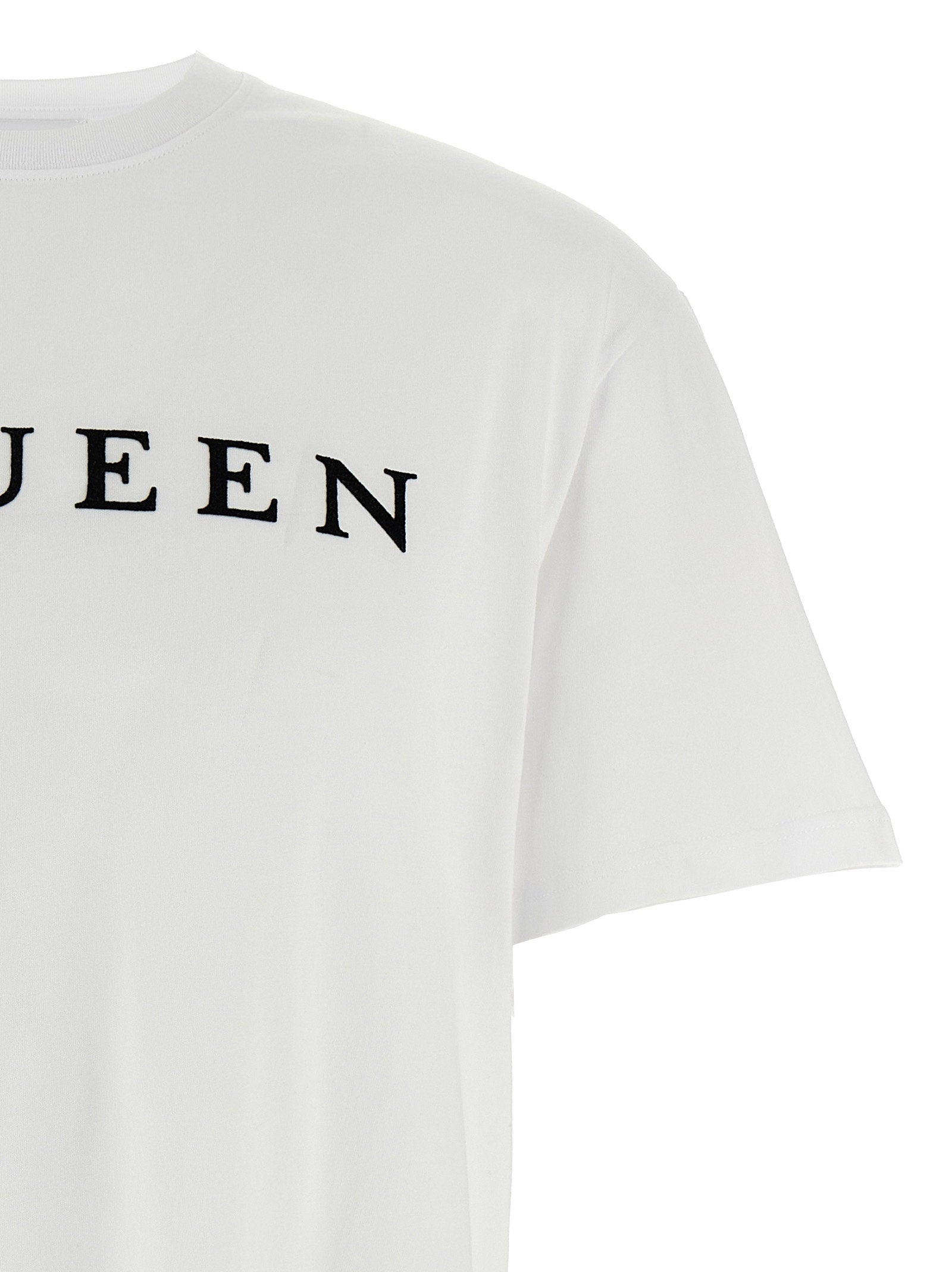Alexander Mcqueen Men's Flocked Mcqueen T-Shirt