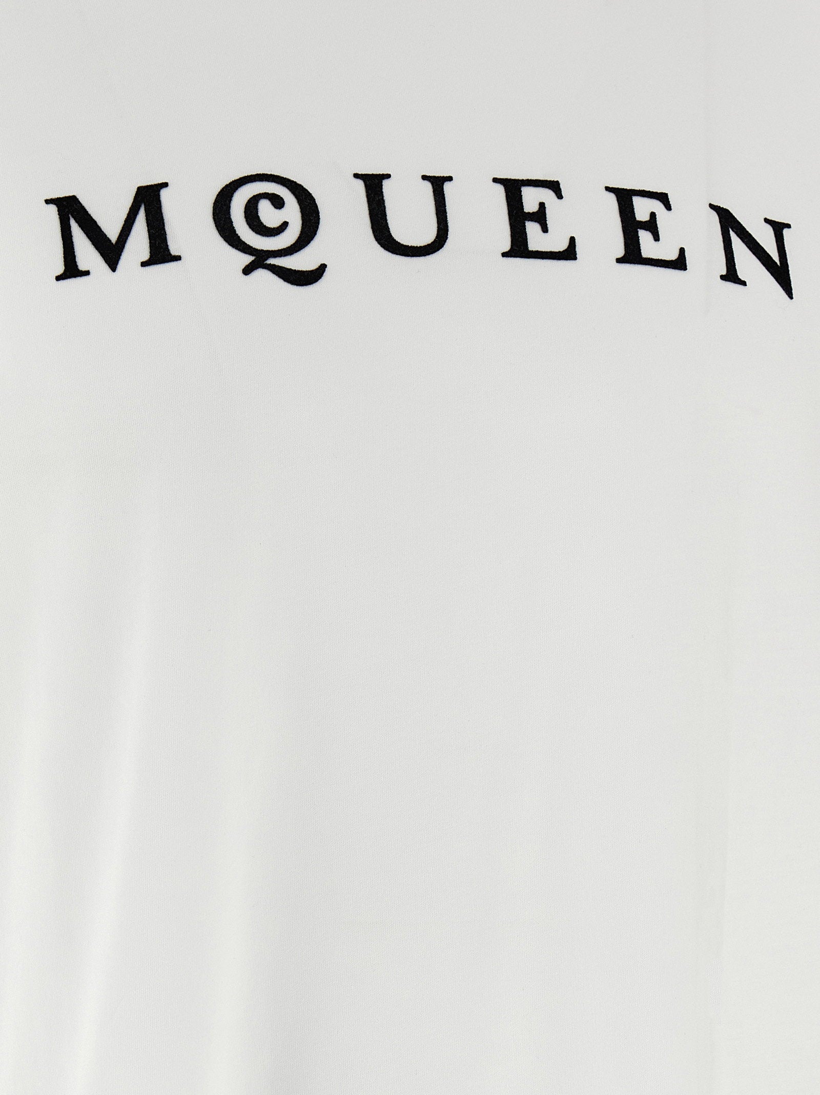 Alexander Mcqueen Men's Flocked Mcqueen T-Shirt