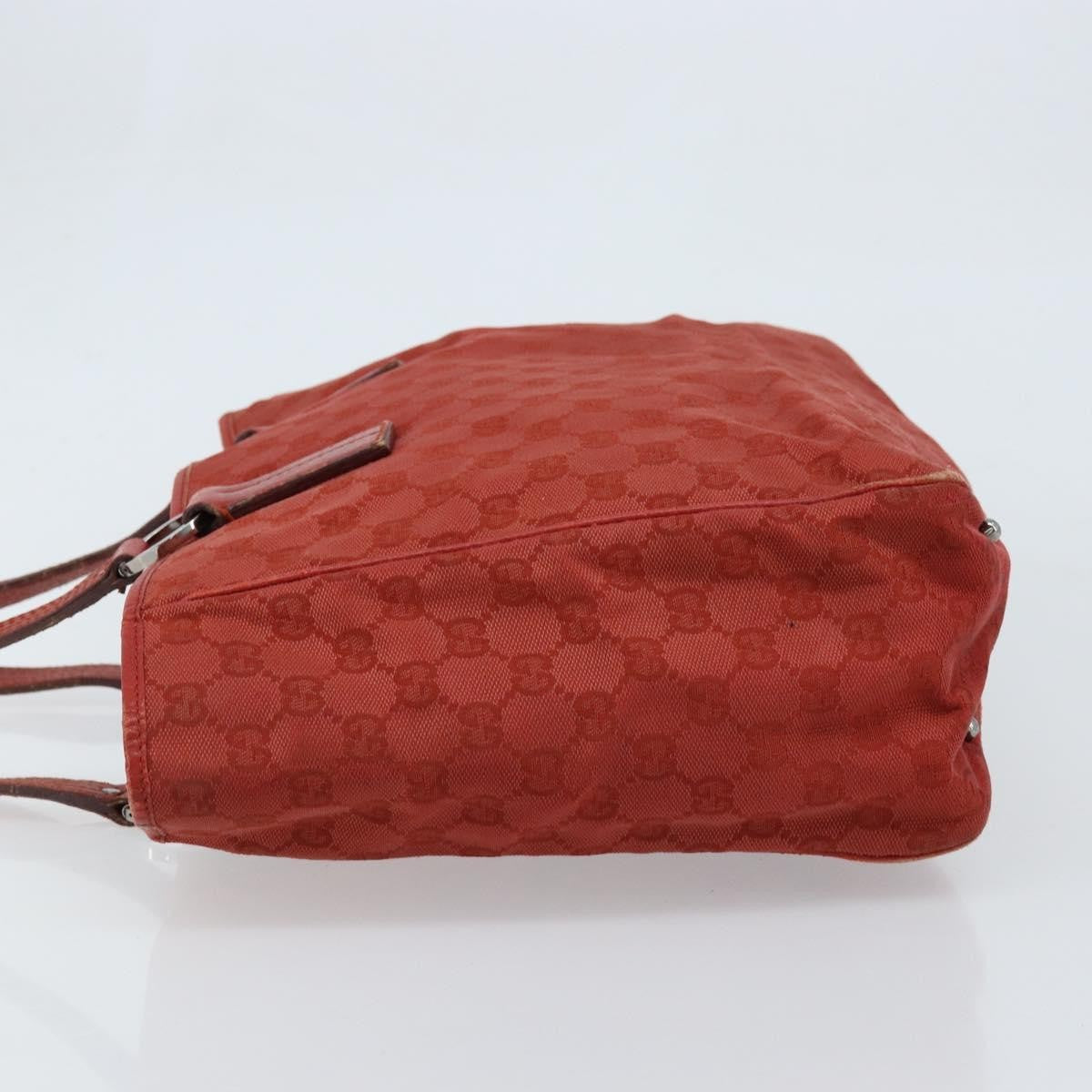 Gucci Vintage Open Tote Gg Canvas And Leather Red Canvas Tote Bag Bag (Pre-Owned)