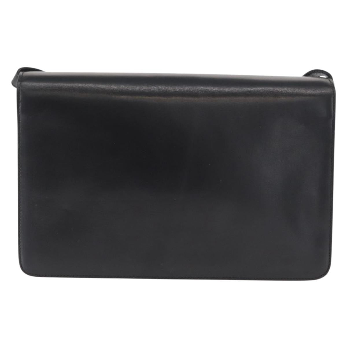 Gucci Vintage Leather Black Leather Shoulder Bag Bag (Pre-Owned)