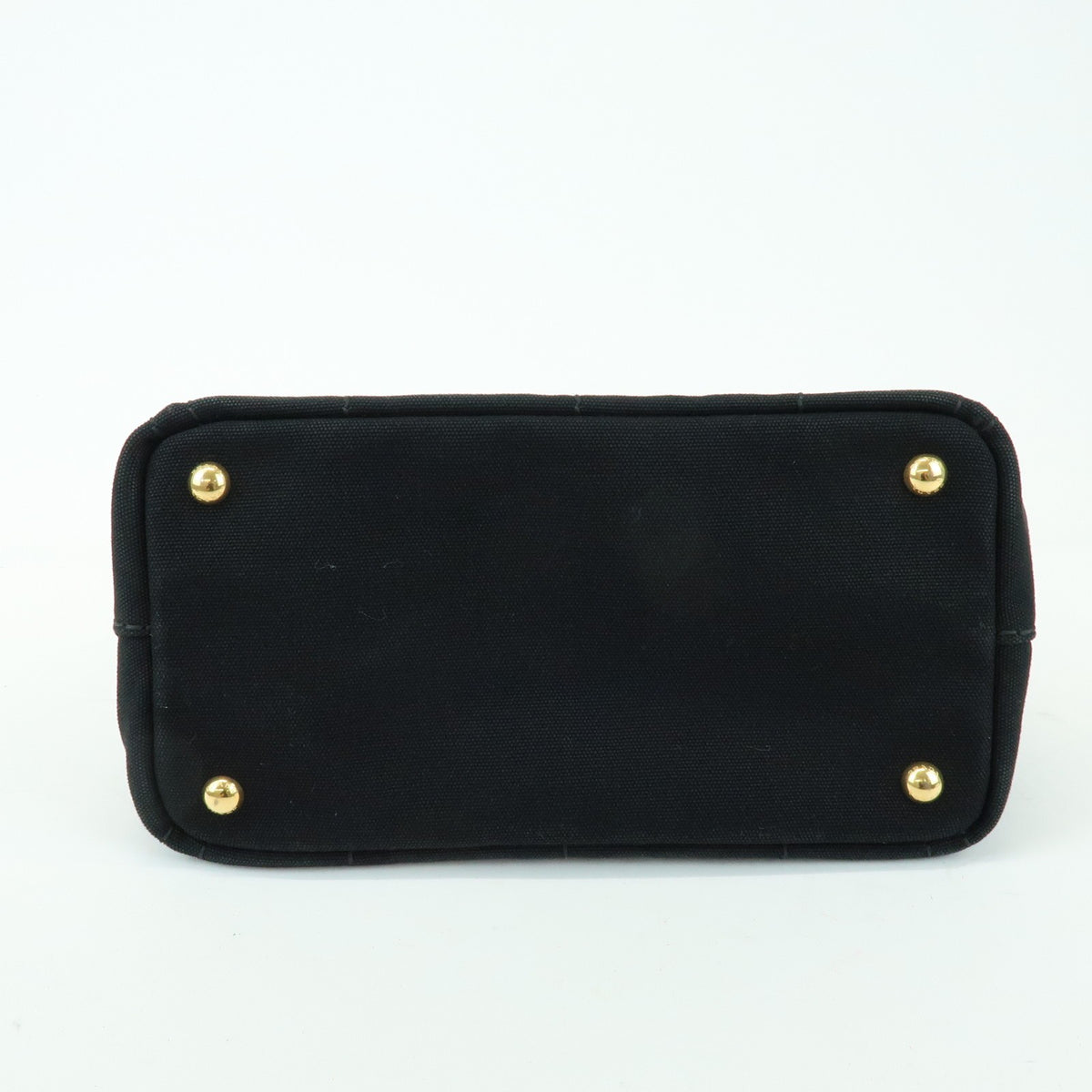 Prada Canapa Canvas Black Canvas Tote Bag Bag (Pre-Owned)