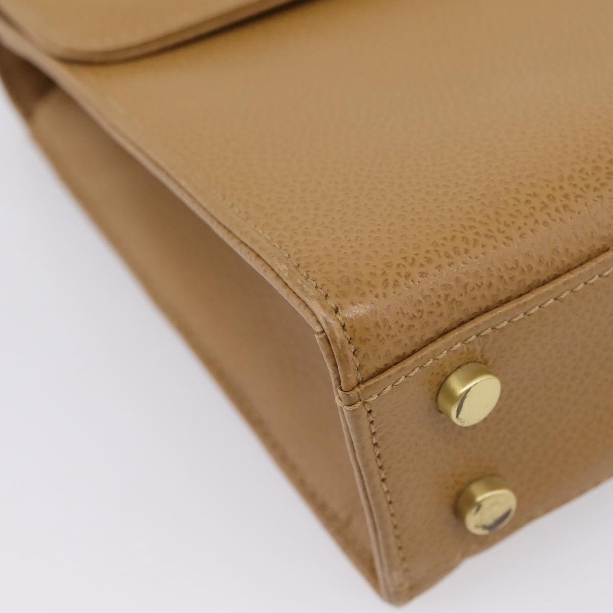 Coach Handbag Sling Beige Leather Handbag (Pre-Owned)
