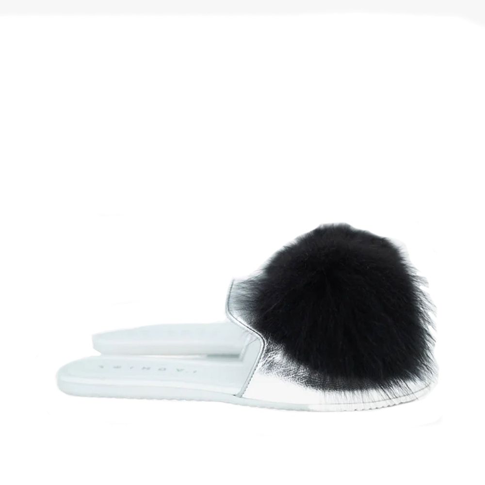 JOSHUA SANDERS Leather And Fur Women's Mules