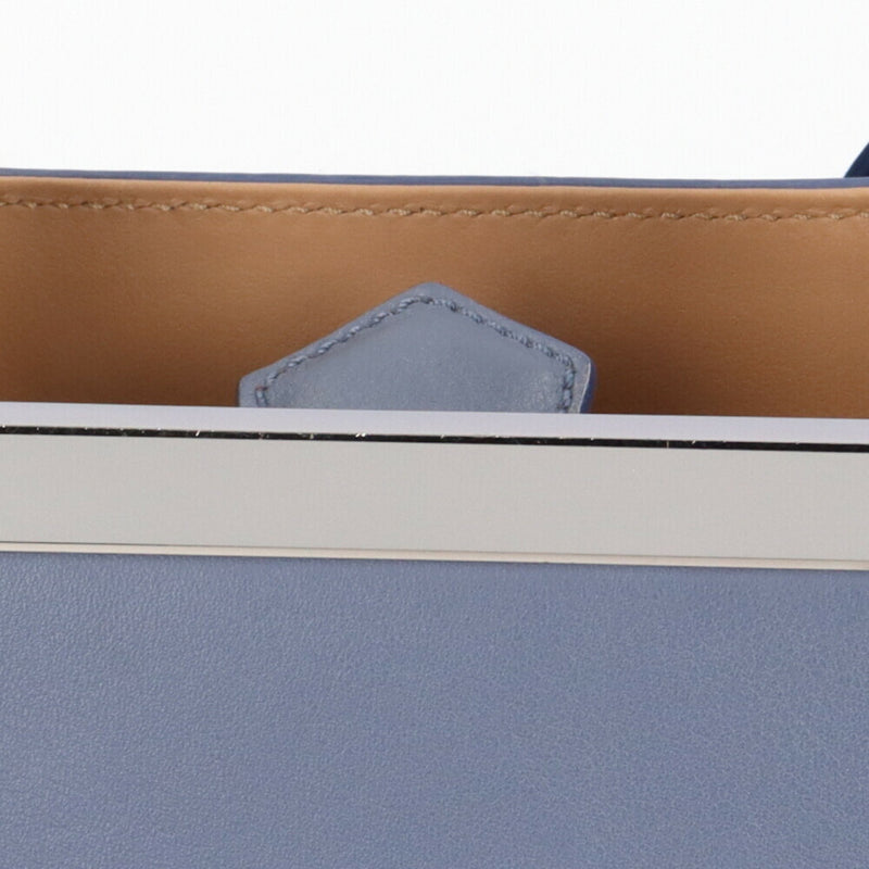 Fendi 2Jours Blue Leather Shoulder Bag (Pre-Owned)