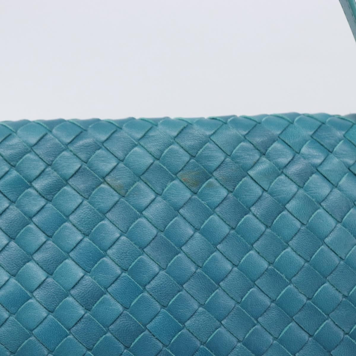 Bottega Veneta Adjustable Flap Intrecciato Nappa Blue Leather Shoulder Bag Bag (Pre-Owned)