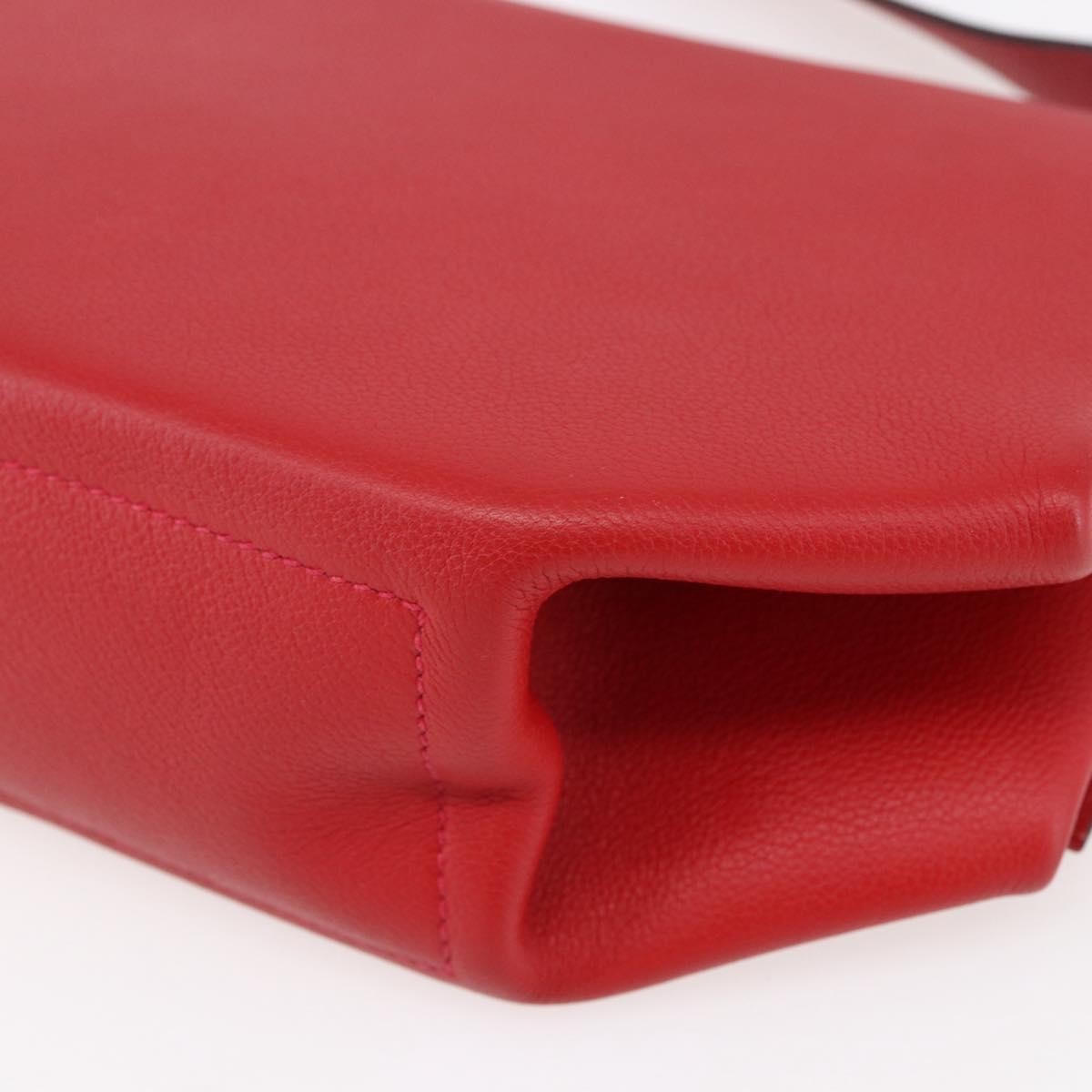 Hermes Opli Novillo Red Leather Shoulder Bag Bag (Pre-Owned)