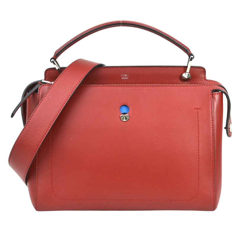 Fendi Dot Com Red Leather Handbag (Pre-Owned)