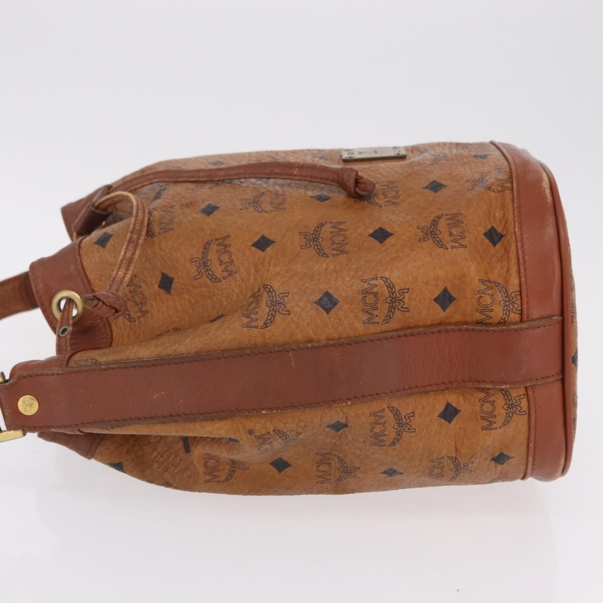 MCM Drawstring Leather Brown Leather Shoulder Bag Bag (Pre-Owned)
