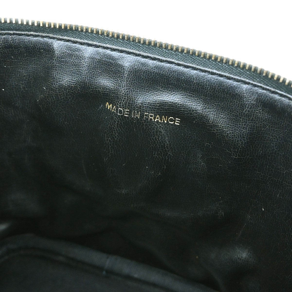 Chanel Vintage Timeless Cosmetic Case Caviar Black Leather Handbag (Pre-Owned)