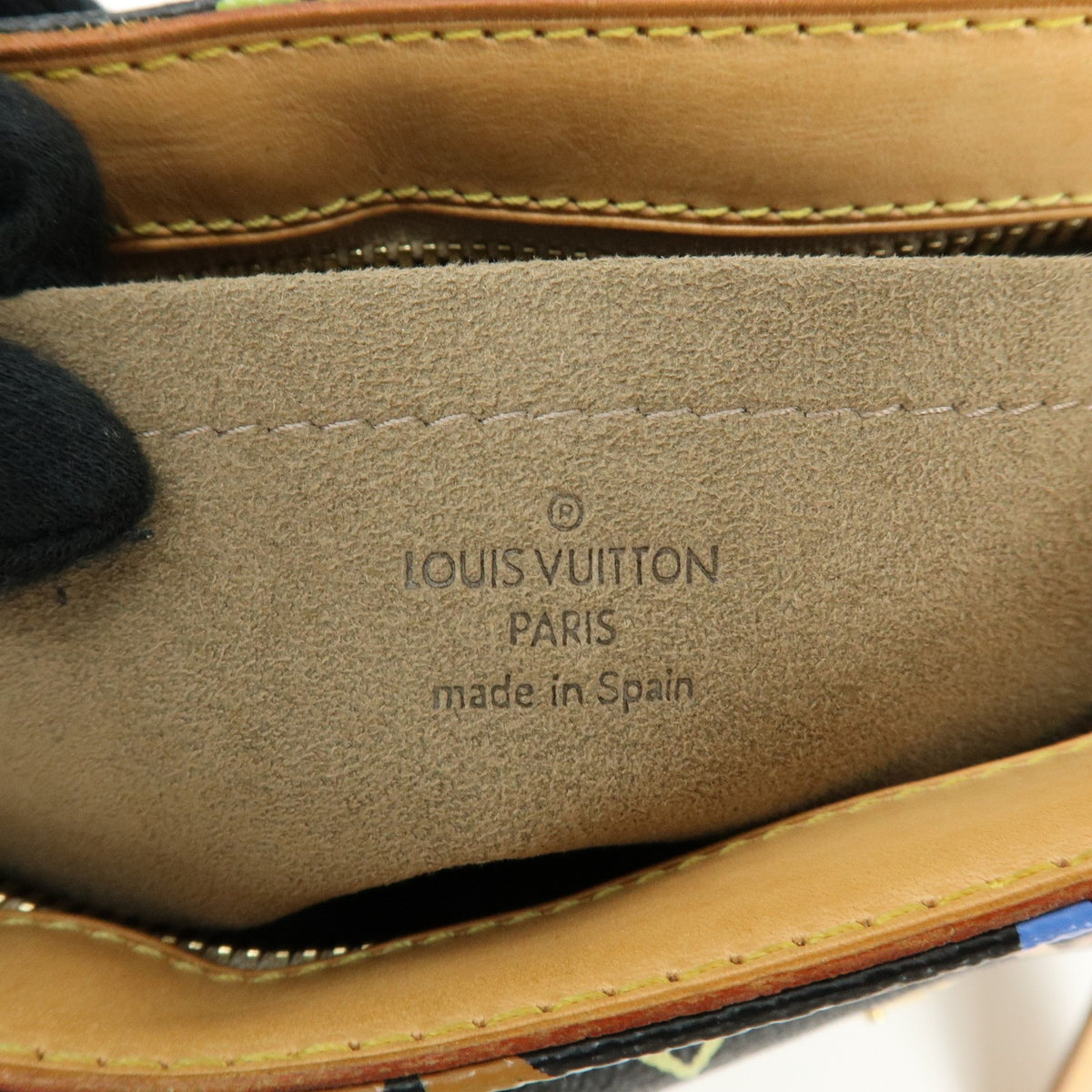 Louis Vuitton Lodge Monogram Multicolor Black Canvas Handbag (Pre-Owned)