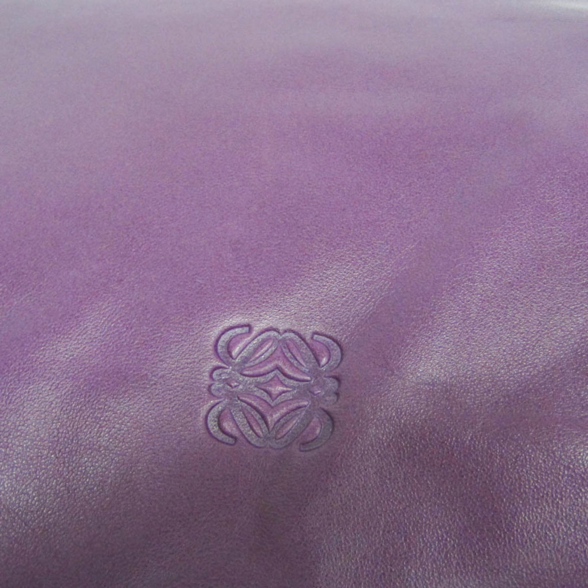 Loewe Anagram Leather Purple Leather Tote Bag Bag (Pre-Owned)