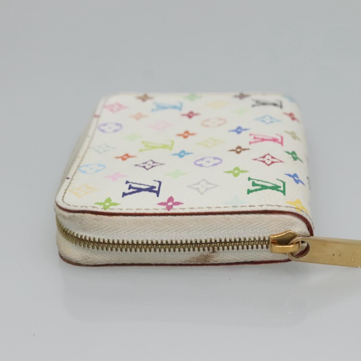 Louis Vuitton Porte-Monnaie Zippy Monogram Multicolor White Canvas Wallets Accessory (Pre-Owned)