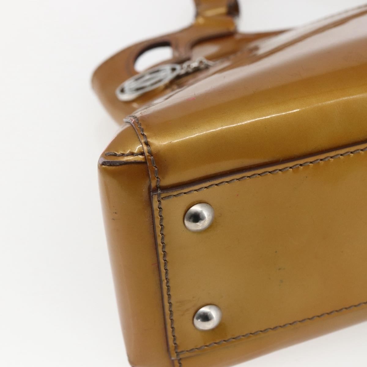 Cartier Marcello Patent Leather Yellow Patent_Leather Handbag (Pre-Owned)