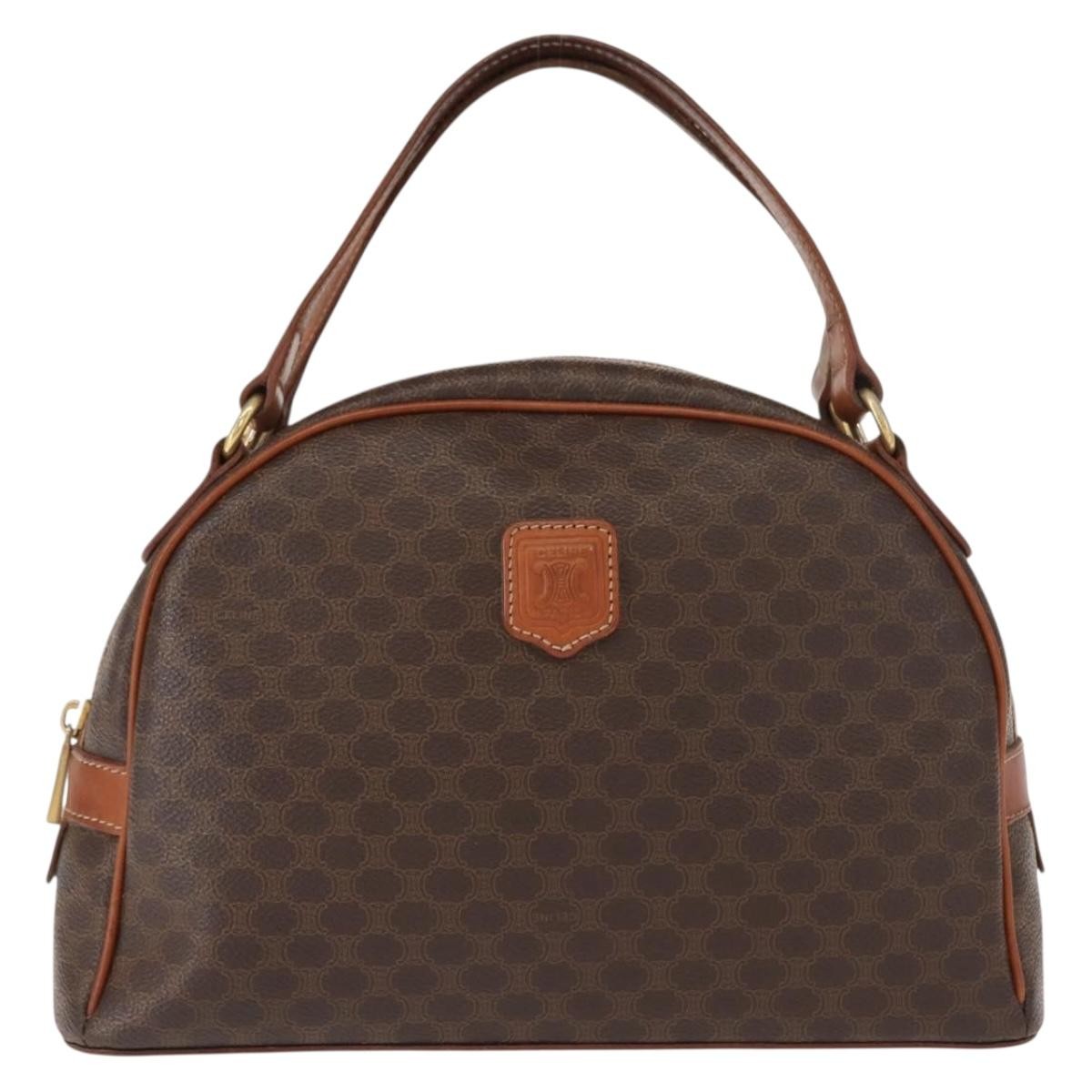 Celine Macadam Canvas Brown Canvas Handbag (Pre-Owned)