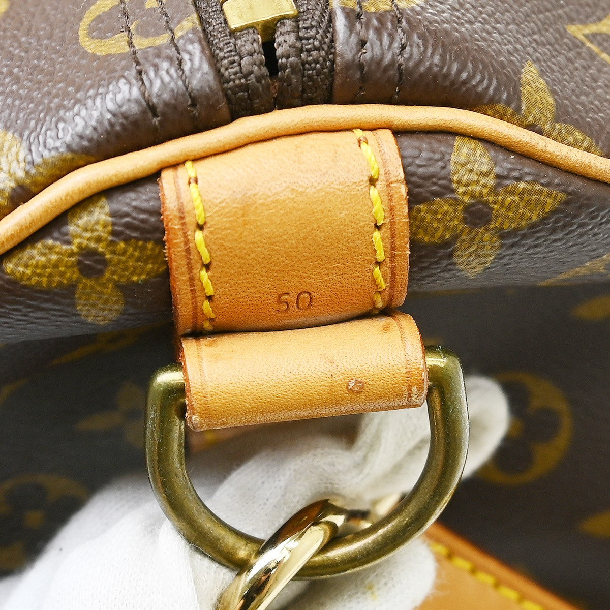 Louis Vuitton Keepall Bandouliere Monogram Canvas Brown Canvas Travel Bag Bag (Pre-Owned)