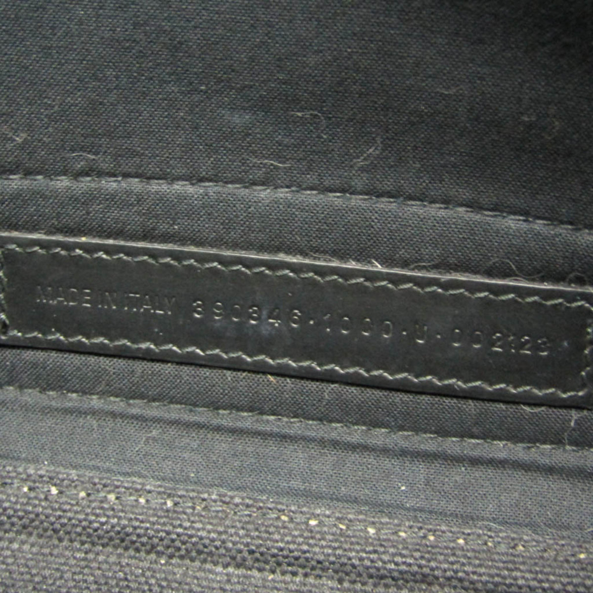 Balenciaga Navy Cabas Canvas With Leather Black Canvas Tote Bag Bag (Pre-Owned)