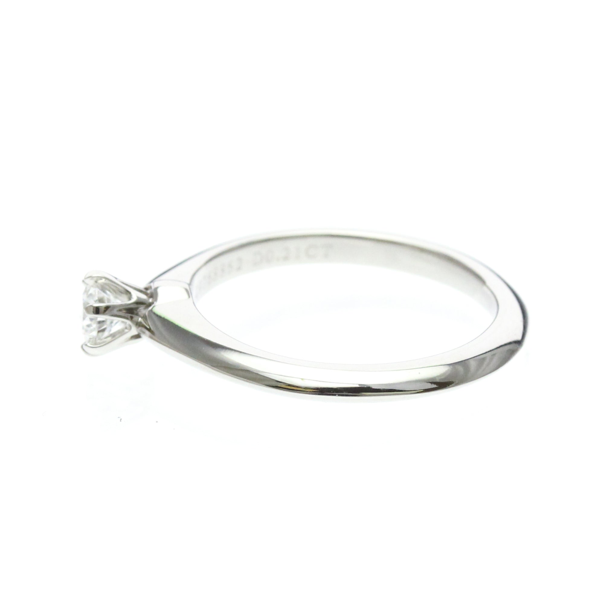 Tiffany & Co. Tiffany Setting Solitaire Platinum With Diamond Silver Platinum Ring Jewelry (Pre-Owned)