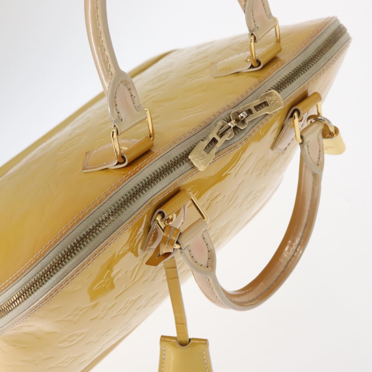 Louis Vuitton Alma Patent Leather Yellow Patent_Leather Handbag (Pre-Owned)