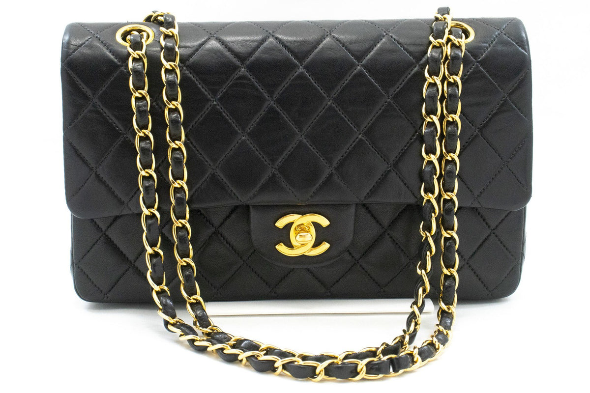 Chanel Classic Bowler Quilted Caviar Black Leather Handbag (Pre-Owned)