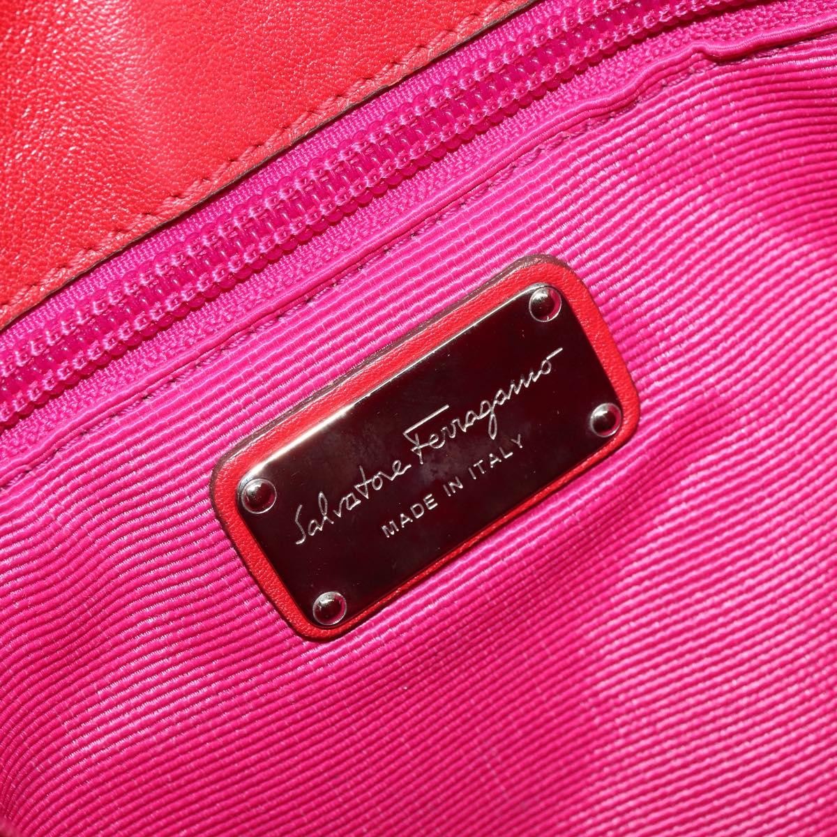 Salvatore Ferragamo Vintage Patent Leather Red Patent_Leather Tote Bag Bag (Pre-Owned)