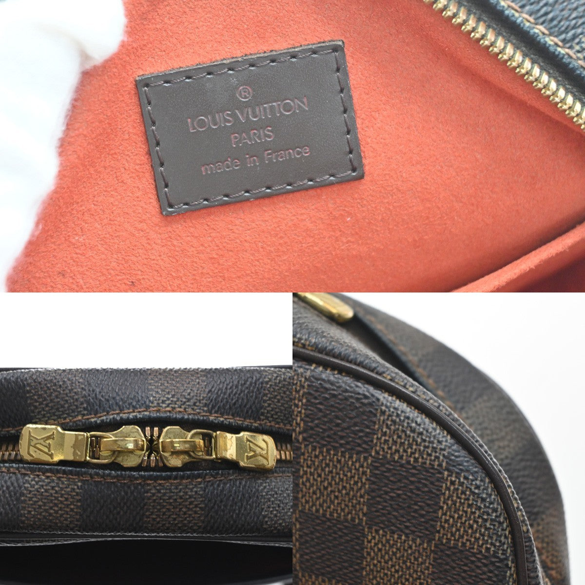 Louis Vuitton Ipanema Damier Brown Leather Shoulder Bag Bag (Pre-Owned)