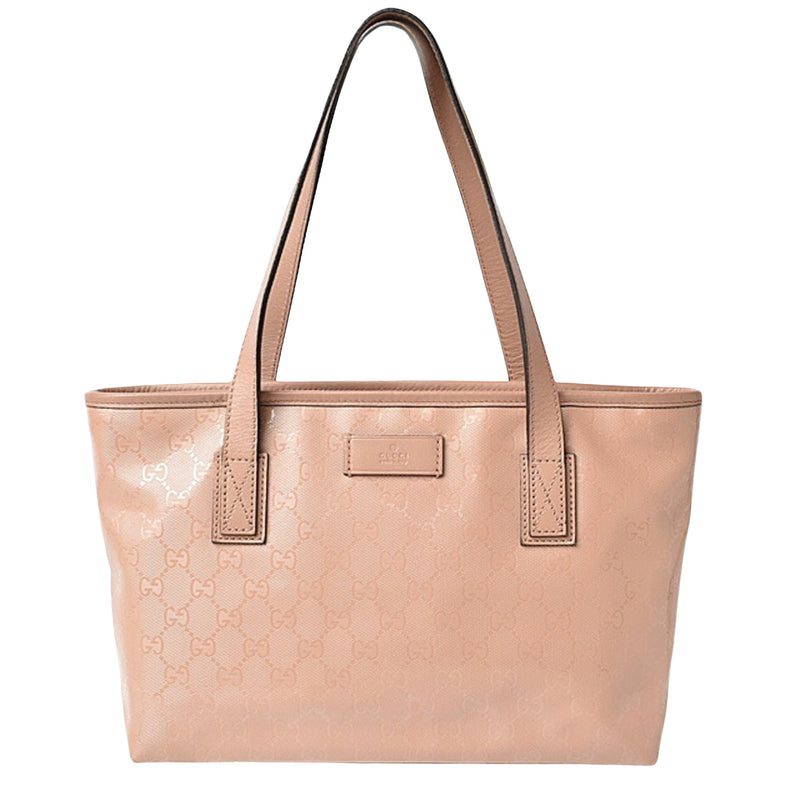 Gucci Gg Imprimé Pink Canvas Handbag (Pre-Owned)
